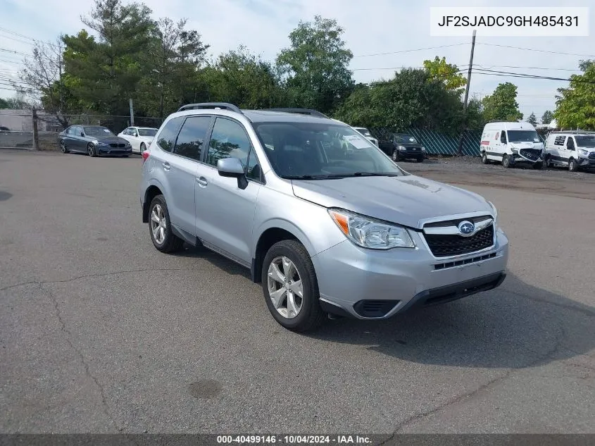 JF2SJADC9GH485431 2016 Subaru Forester 2.5I Premium