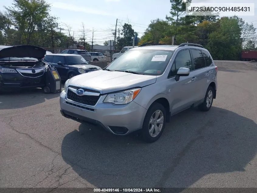 2016 Subaru Forester 2.5I Premium VIN: JF2SJADC9GH485431 Lot: 40499146