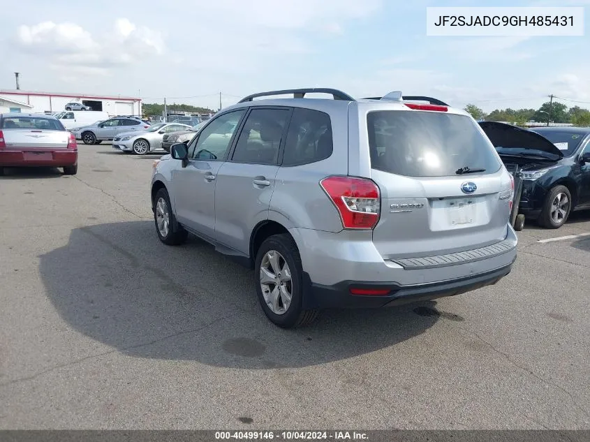 JF2SJADC9GH485431 2016 Subaru Forester 2.5I Premium