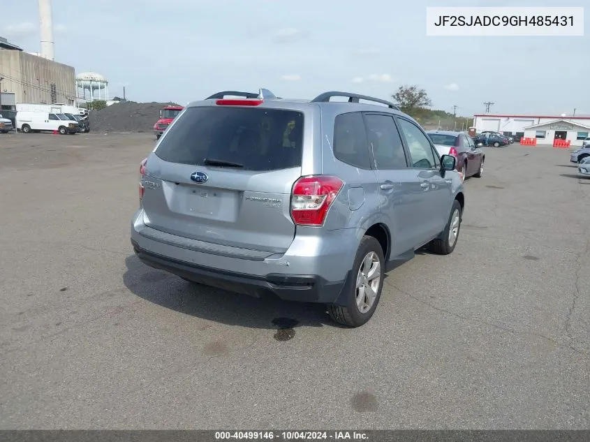 2016 Subaru Forester 2.5I Premium VIN: JF2SJADC9GH485431 Lot: 40499146