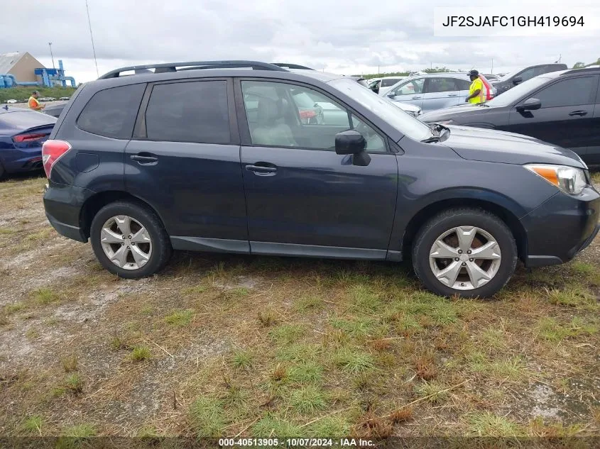 2016 Subaru Forester 2.5I Premium VIN: JF2SJAFC1GH419694 Lot: 40513905