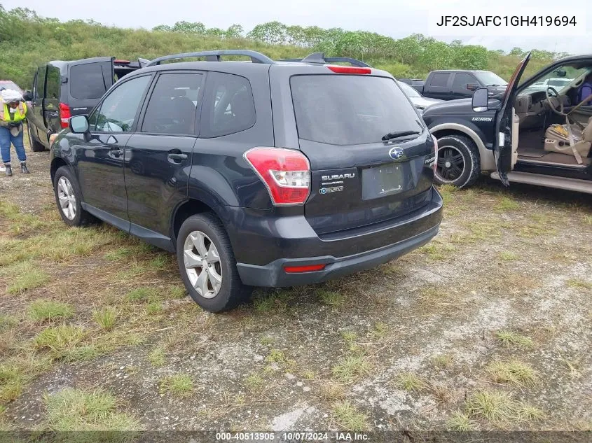 2016 Subaru Forester 2.5I Premium VIN: JF2SJAFC1GH419694 Lot: 40513905