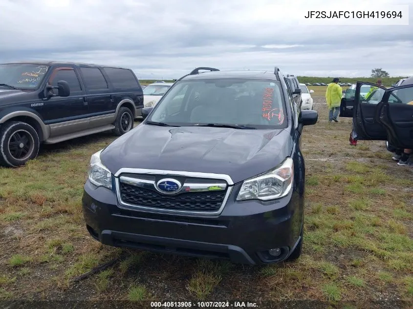 2016 Subaru Forester 2.5I Premium VIN: JF2SJAFC1GH419694 Lot: 40513905