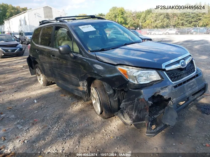 2016 Subaru Forester 2.5I Limited VIN: JF2SJAKC0GH495624 Lot: 40522674