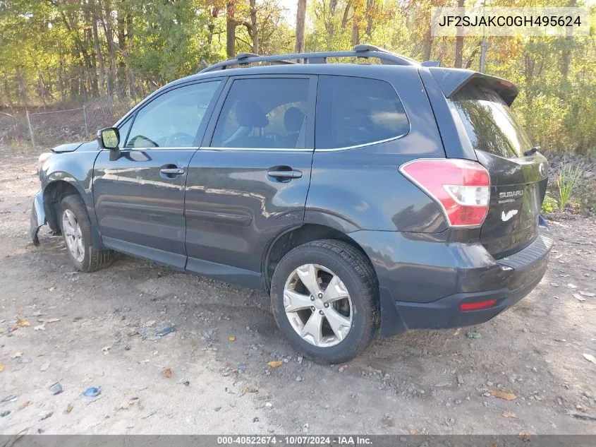 2016 Subaru Forester 2.5I Limited VIN: JF2SJAKC0GH495624 Lot: 40522674