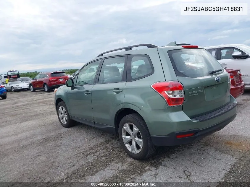 2016 Subaru Forester 2.5I VIN: JF2SJABC5GH418831 Lot: 40526533