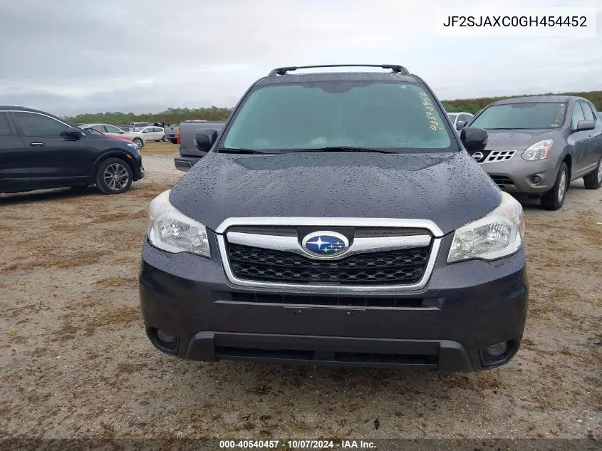 2016 Subaru Forester 2.5I Touring VIN: JF2SJAXC0GH454452 Lot: 40540457