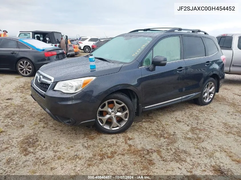 2016 Subaru Forester 2.5I Touring VIN: JF2SJAXC0GH454452 Lot: 40540457