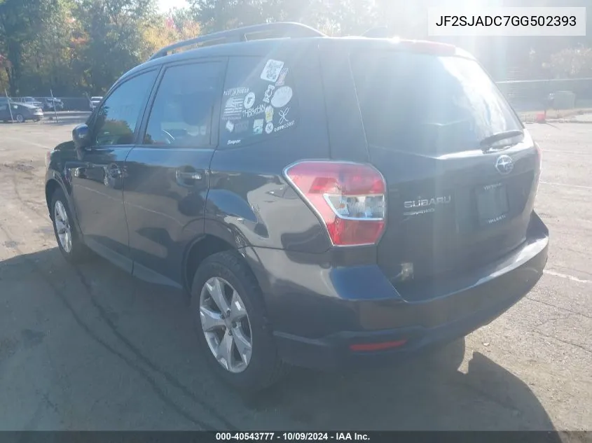 2016 Subaru Forester 2.5I Premium VIN: JF2SJADC7GG502393 Lot: 40543777