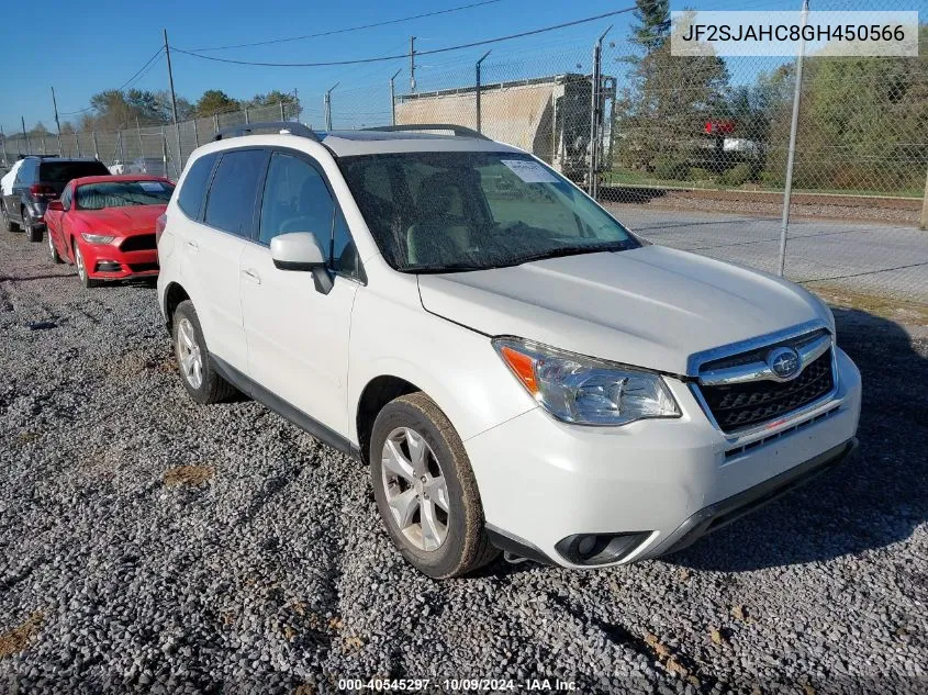 2016 Subaru Forester 2.5I Limited VIN: JF2SJAHC8GH450566 Lot: 40545297