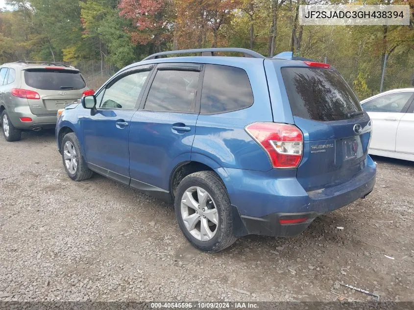 2016 Subaru Forester 2.5I Premium VIN: JF2SJADC3GH438394 Lot: 40545596