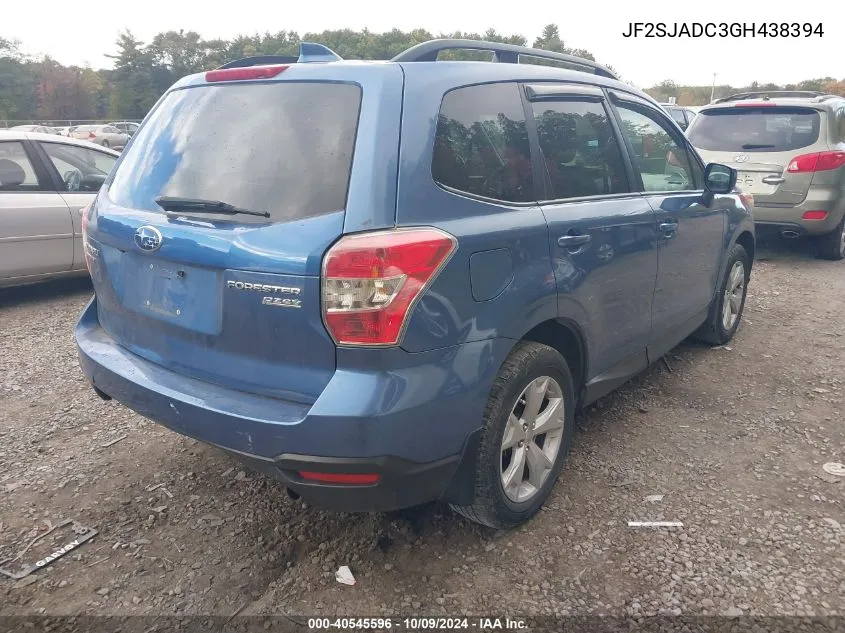 2016 Subaru Forester 2.5I Premium VIN: JF2SJADC3GH438394 Lot: 40545596