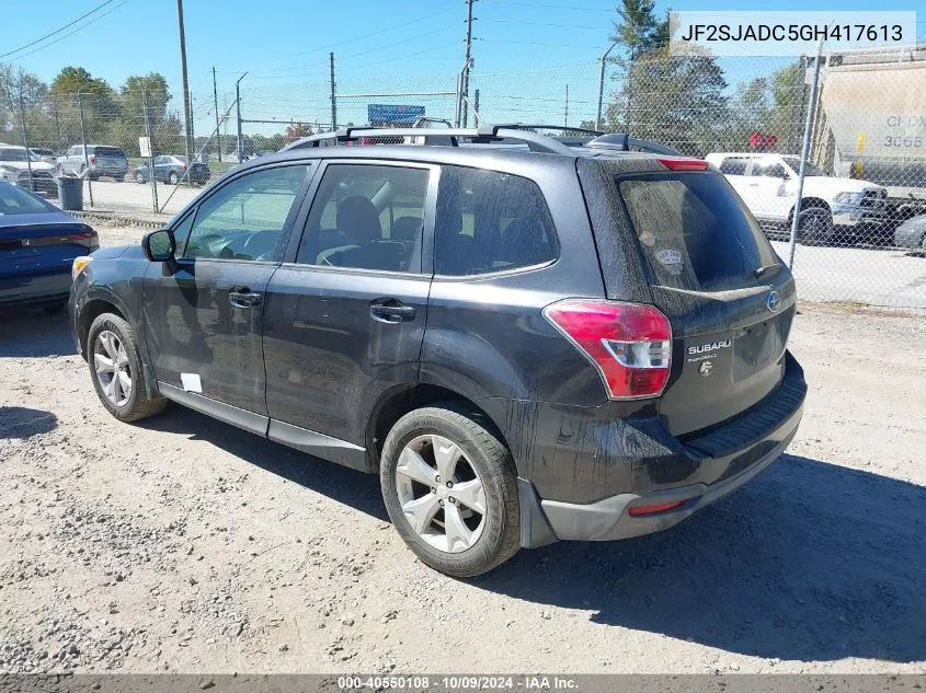 2016 Subaru Forester 2.5I Premium VIN: JF2SJADC5GH417613 Lot: 40550108