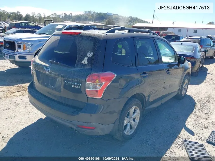 2016 Subaru Forester 2.5I Premium VIN: JF2SJADC5GH417613 Lot: 40550108