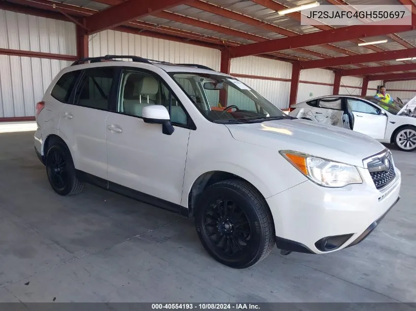 2016 Subaru Forester 2.5I Premium VIN: JF2SJAFC4GH550697 Lot: 40554193