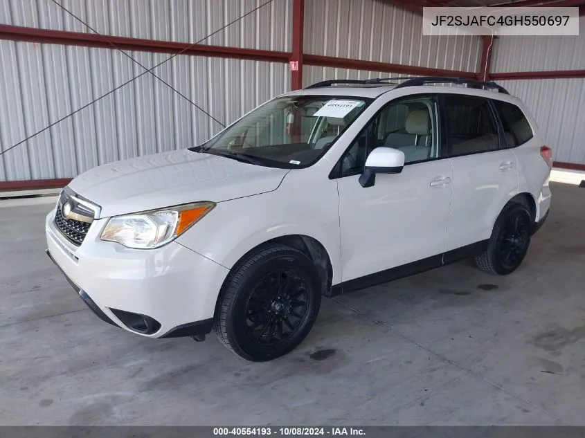 2016 Subaru Forester 2.5I Premium VIN: JF2SJAFC4GH550697 Lot: 40554193