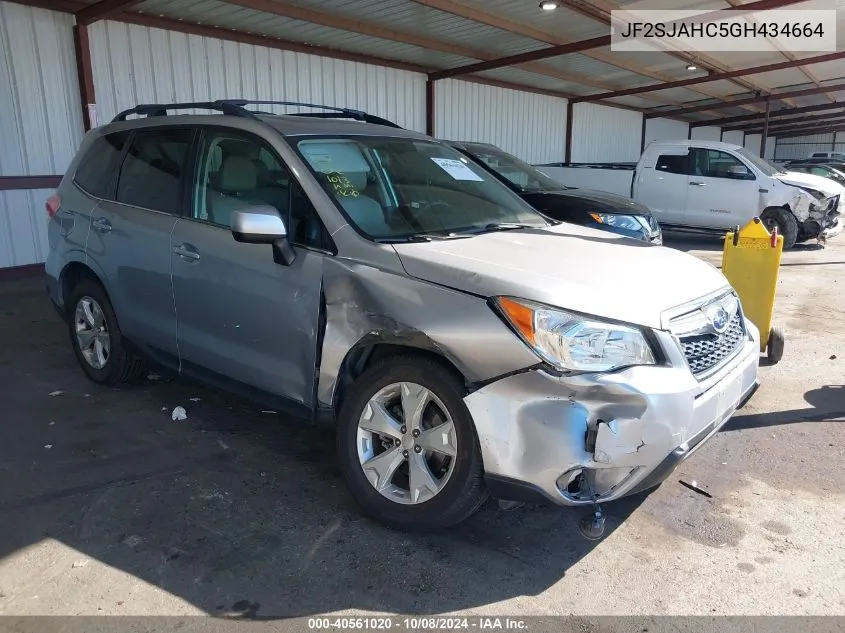 2016 Subaru Forester 2.5I Limited VIN: JF2SJAHC5GH434664 Lot: 40561020