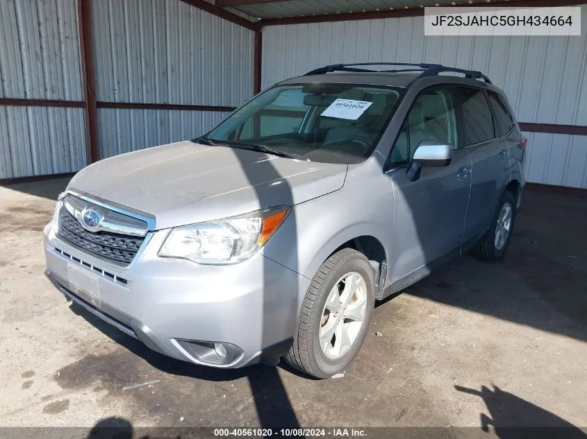 2016 Subaru Forester 2.5I Limited VIN: JF2SJAHC5GH434664 Lot: 40561020