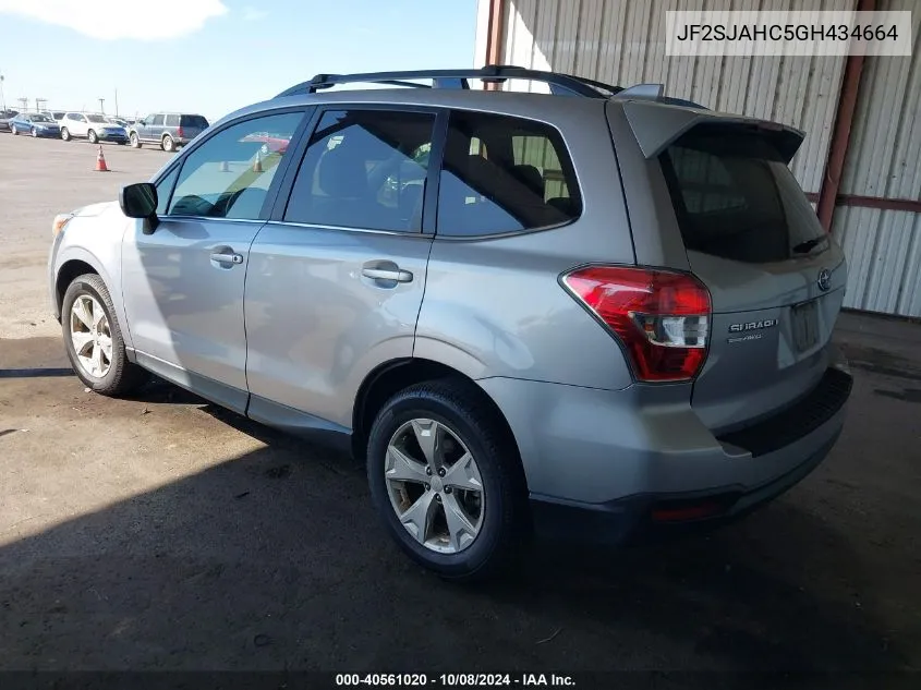 JF2SJAHC5GH434664 2016 Subaru Forester 2.5I Limited