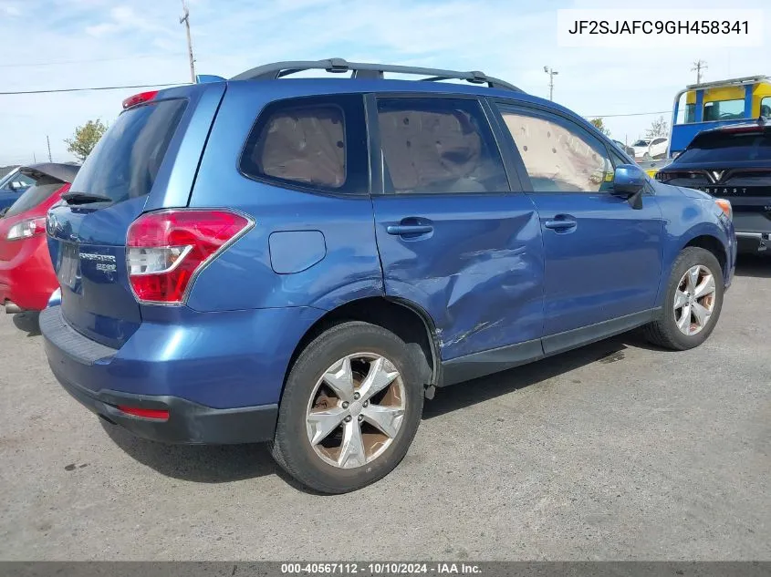 2016 Subaru Forester 2.5I Premium VIN: JF2SJAFC9GH458341 Lot: 40567112