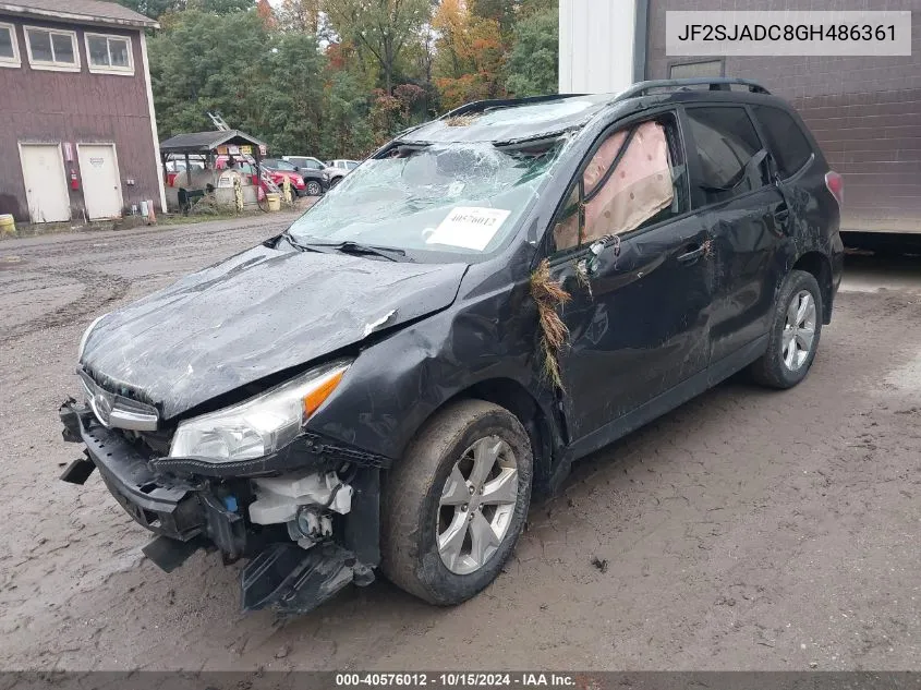 2016 Subaru Forester 2.5I Premium VIN: JF2SJADC8GH486361 Lot: 40576012