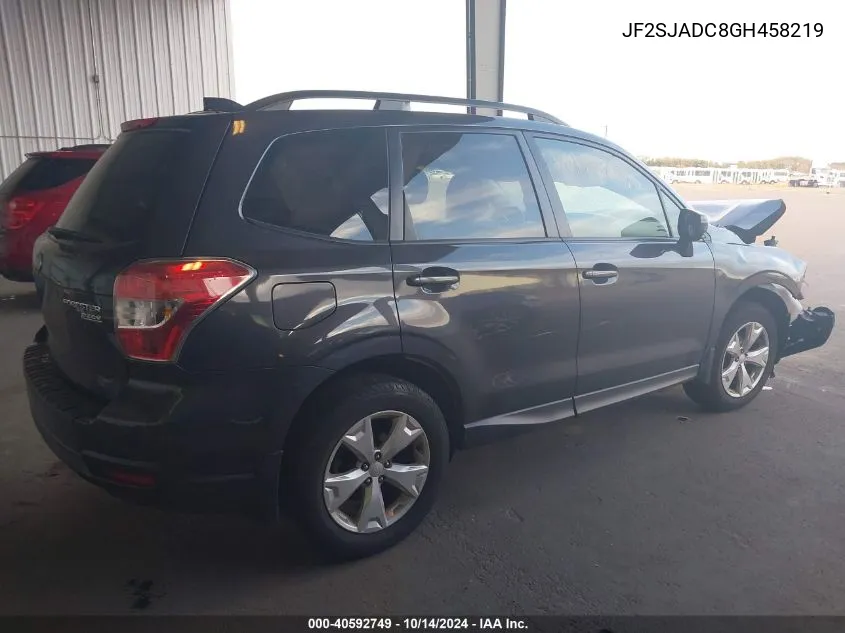 2016 Subaru Forester 2.5I Premium VIN: JF2SJADC8GH458219 Lot: 40592749