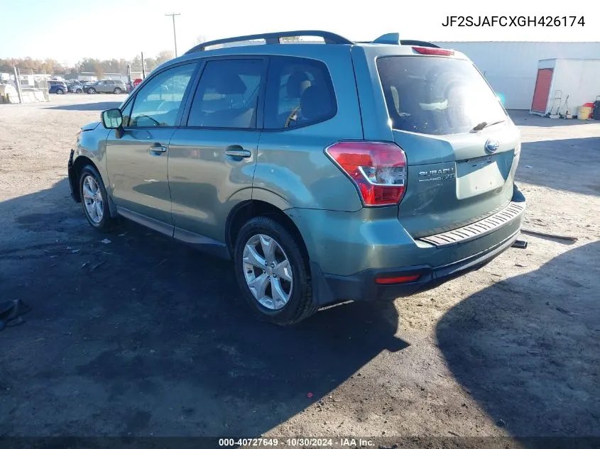 2016 Subaru Forester 2.5I Premium VIN: JF2SJAFCXGH426174 Lot: 40727649