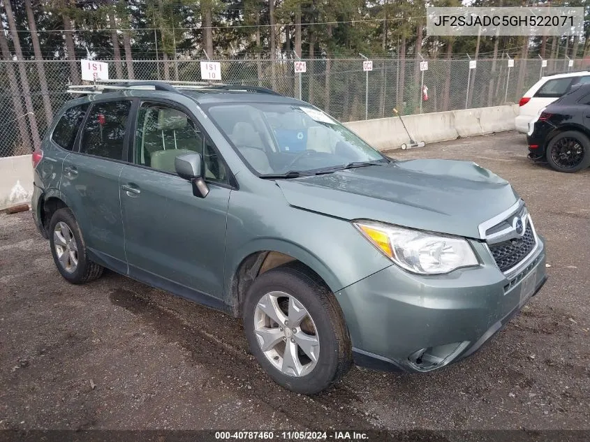 JF2SJADC5GH522071 2016 Subaru Forester 2.5I Premium