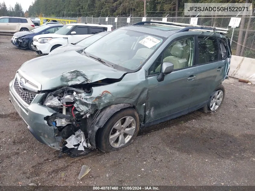 JF2SJADC5GH522071 2016 Subaru Forester 2.5I Premium