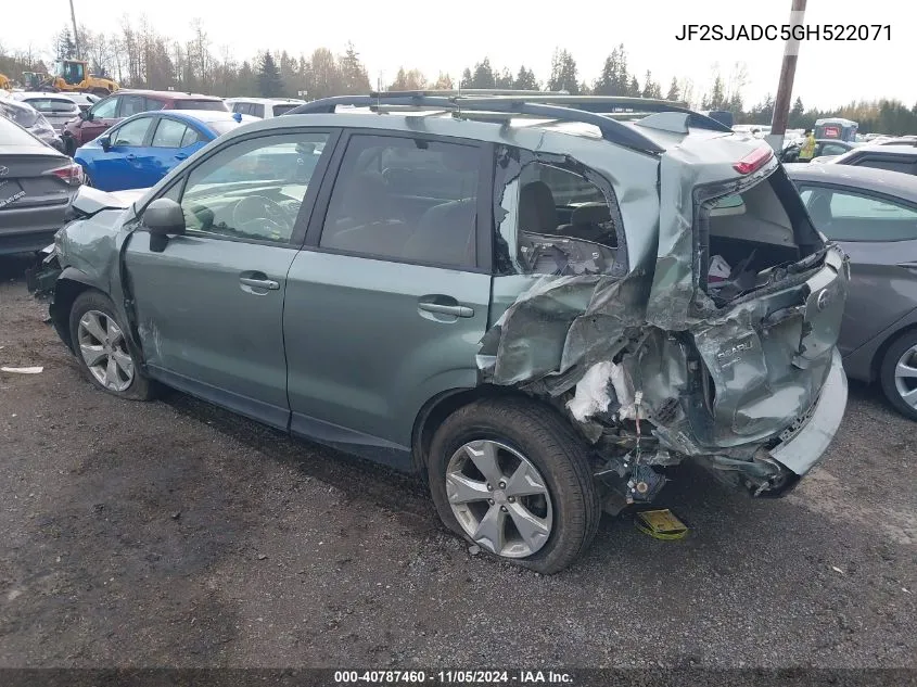 JF2SJADC5GH522071 2016 Subaru Forester 2.5I Premium