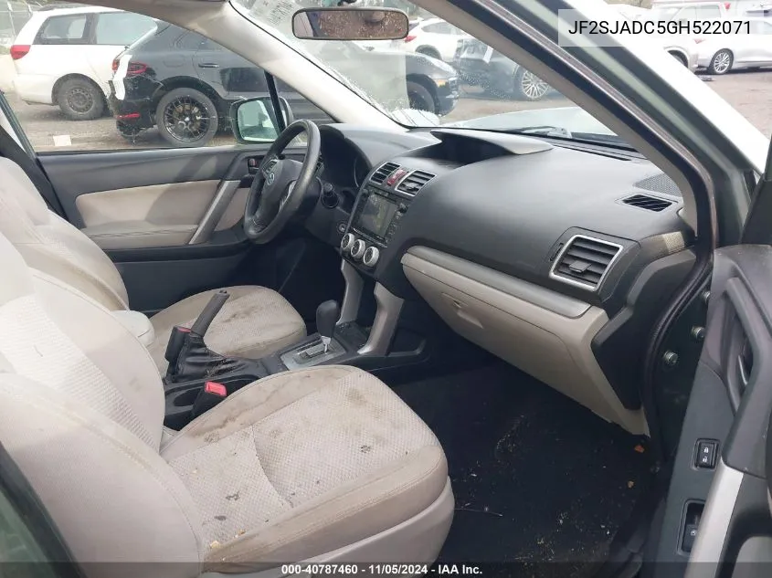 JF2SJADC5GH522071 2016 Subaru Forester 2.5I Premium