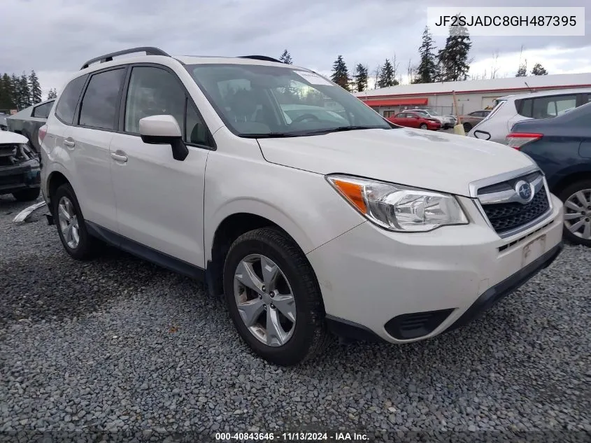 2016 Subaru Forester 2.5I Premium VIN: JF2SJADC8GH487395 Lot: 40843646