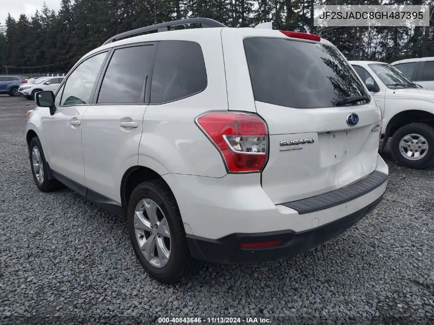 2016 Subaru Forester 2.5I Premium VIN: JF2SJADC8GH487395 Lot: 40843646