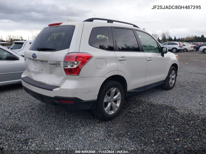 2016 Subaru Forester 2.5I Premium VIN: JF2SJADC8GH487395 Lot: 40843646