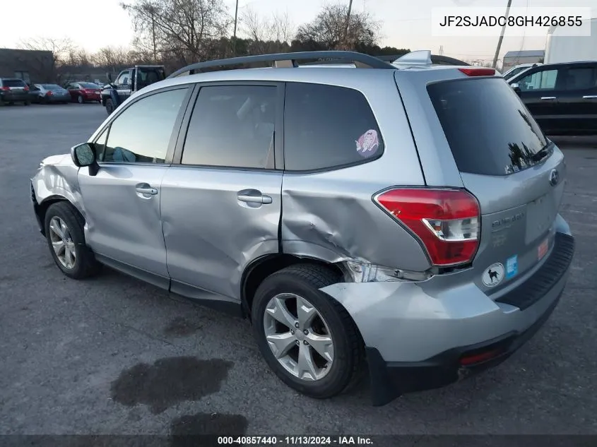 2016 Subaru Forester 2.5I Premium VIN: JF2SJADC8GH426855 Lot: 40857440