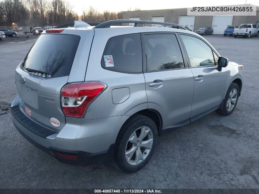 2016 Subaru Forester 2.5I Premium VIN: JF2SJADC8GH426855 Lot: 40857440