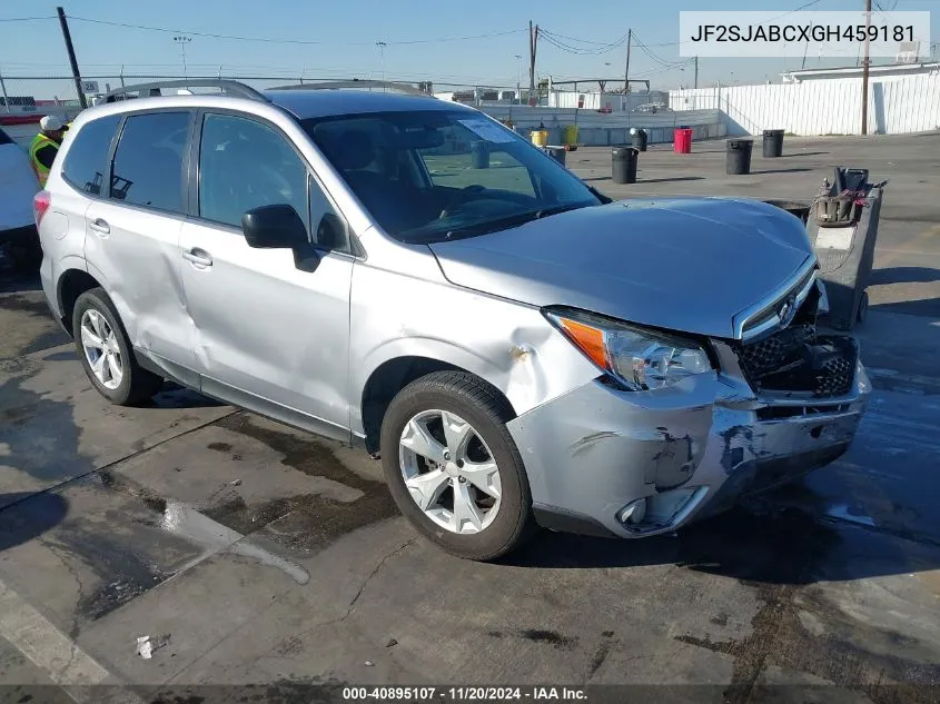 2016 Subaru Forester 2.5I VIN: JF2SJABCXGH459181 Lot: 40895107