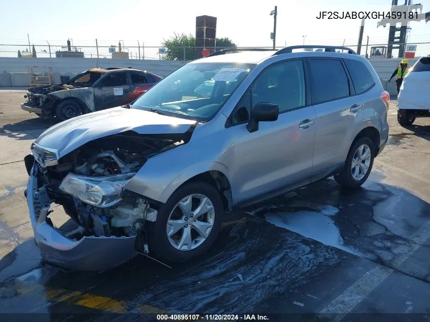 2016 Subaru Forester 2.5I VIN: JF2SJABCXGH459181 Lot: 40895107