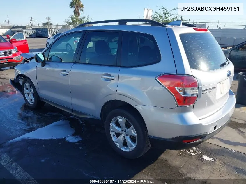 2016 Subaru Forester 2.5I VIN: JF2SJABCXGH459181 Lot: 40895107