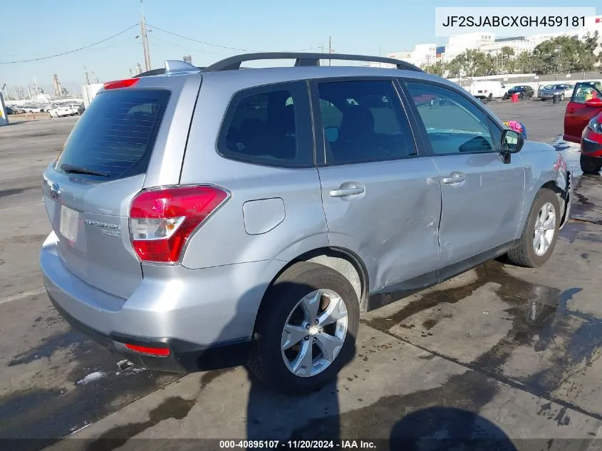 2016 Subaru Forester 2.5I VIN: JF2SJABCXGH459181 Lot: 40895107