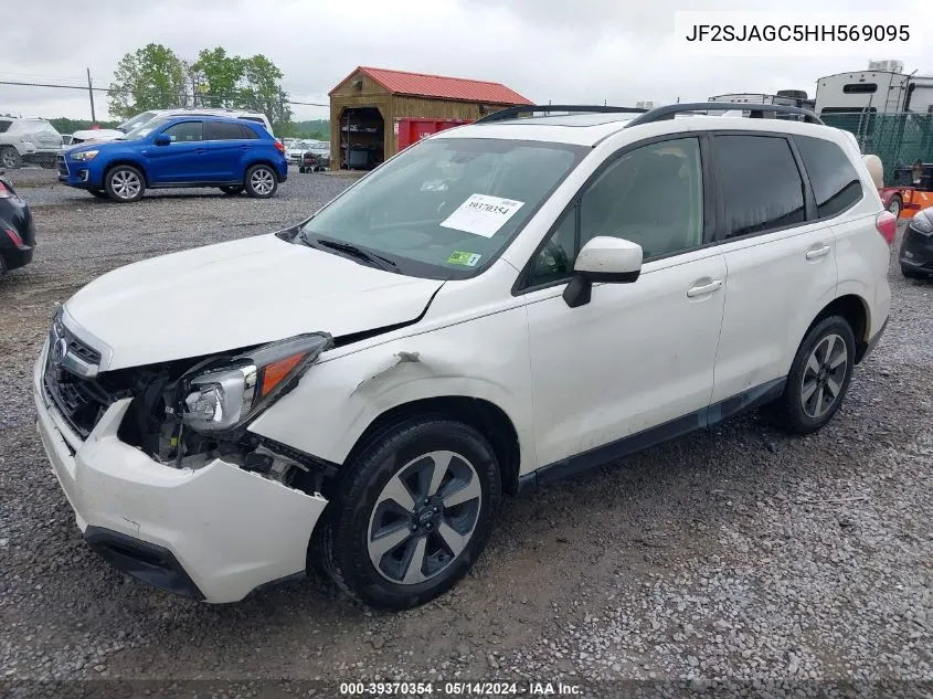 2017 Subaru Forester 2.5I Premium VIN: JF2SJAGC5HH569095 Lot: 39370354