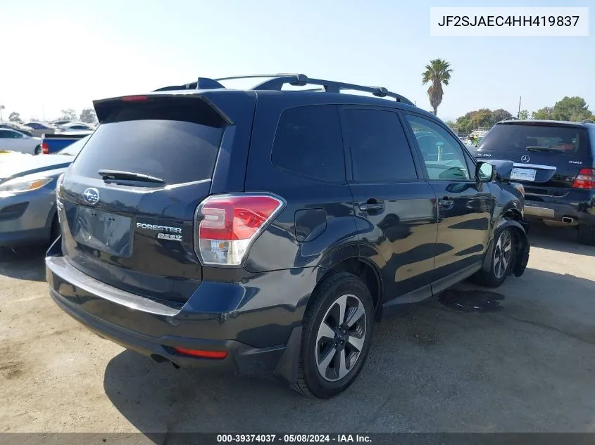 2017 Subaru Forester 2.5I Premium VIN: JF2SJAEC4HH419837 Lot: 39374037