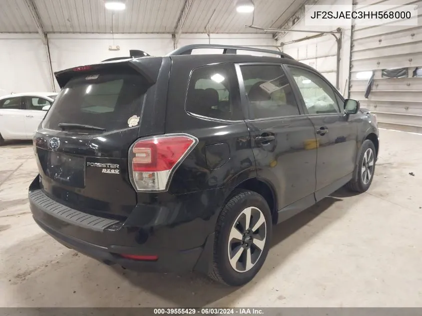 2017 Subaru Forester 2.5I Premium VIN: JF2SJAEC3HH568000 Lot: 39555429