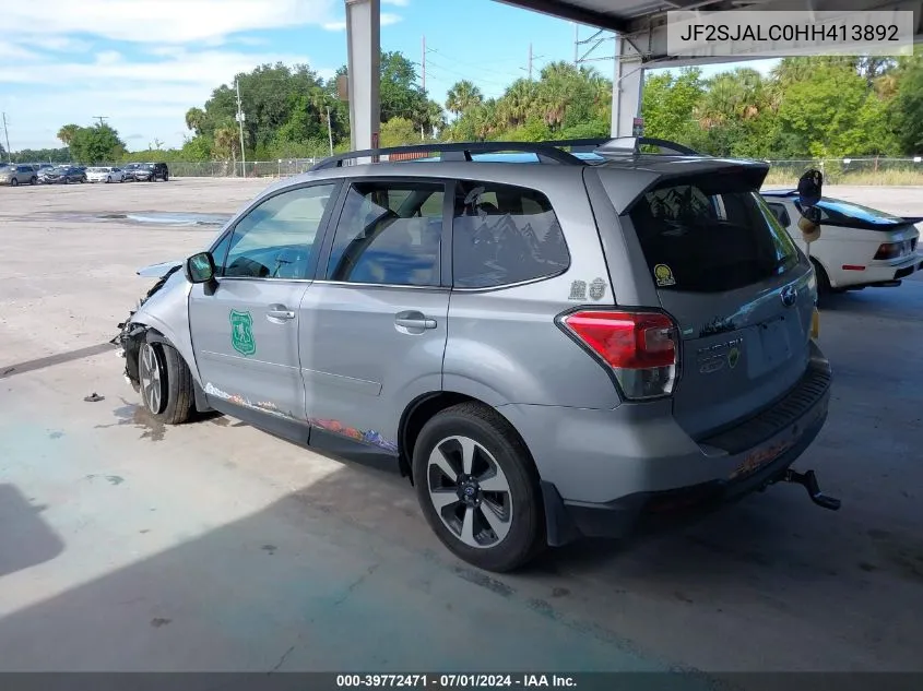 2017 Subaru Forester 2.5I Limited VIN: JF2SJALC0HH413892 Lot: 39772471