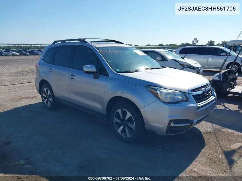 2017 Subaru Forester Premium VIN: JF2SJAEC8HH561706 Lot: 39790762