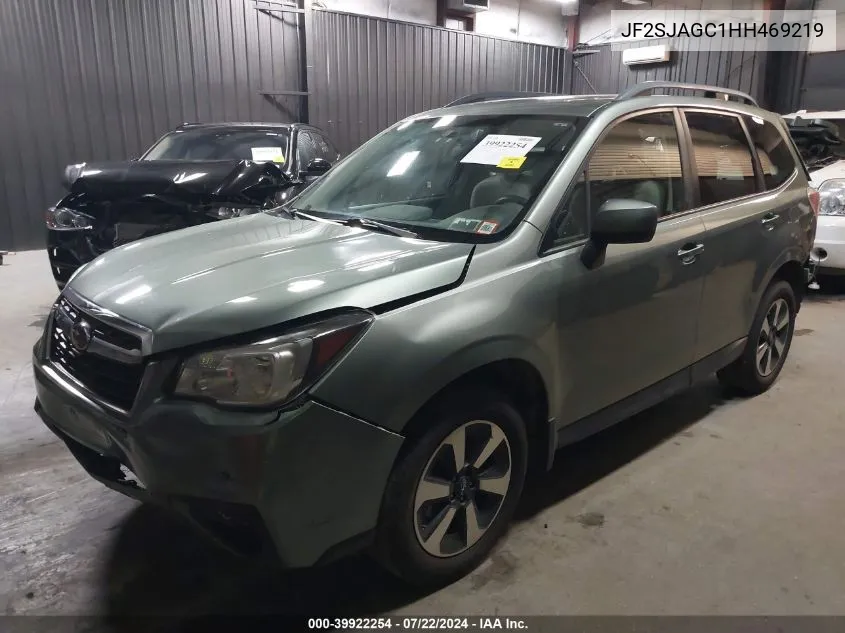 2017 Subaru Forester 2.5I Premium VIN: JF2SJAGC1HH469219 Lot: 39922254