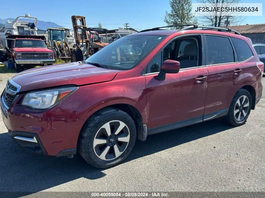 2017 Subaru Forester 2.5I Premium VIN: JF2SJAEC5HH580634 Lot: 40059054