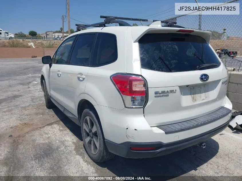 2017 Subaru Forester 2.5I Premium VIN: JF2SJAEC9HH417825 Lot: 40067092