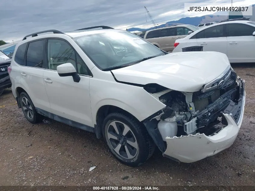 2017 Subaru Forester 2.5I Limited VIN: JF2SJAJC9HH492837 Lot: 40187928