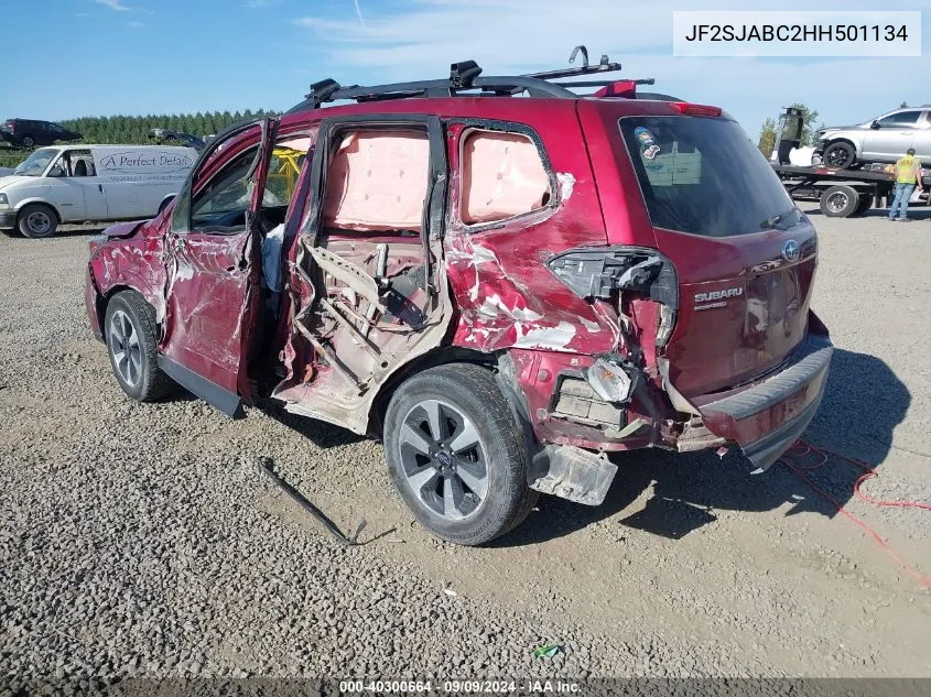 2017 Subaru Forester 2.5I VIN: JF2SJABC2HH501134 Lot: 40300664